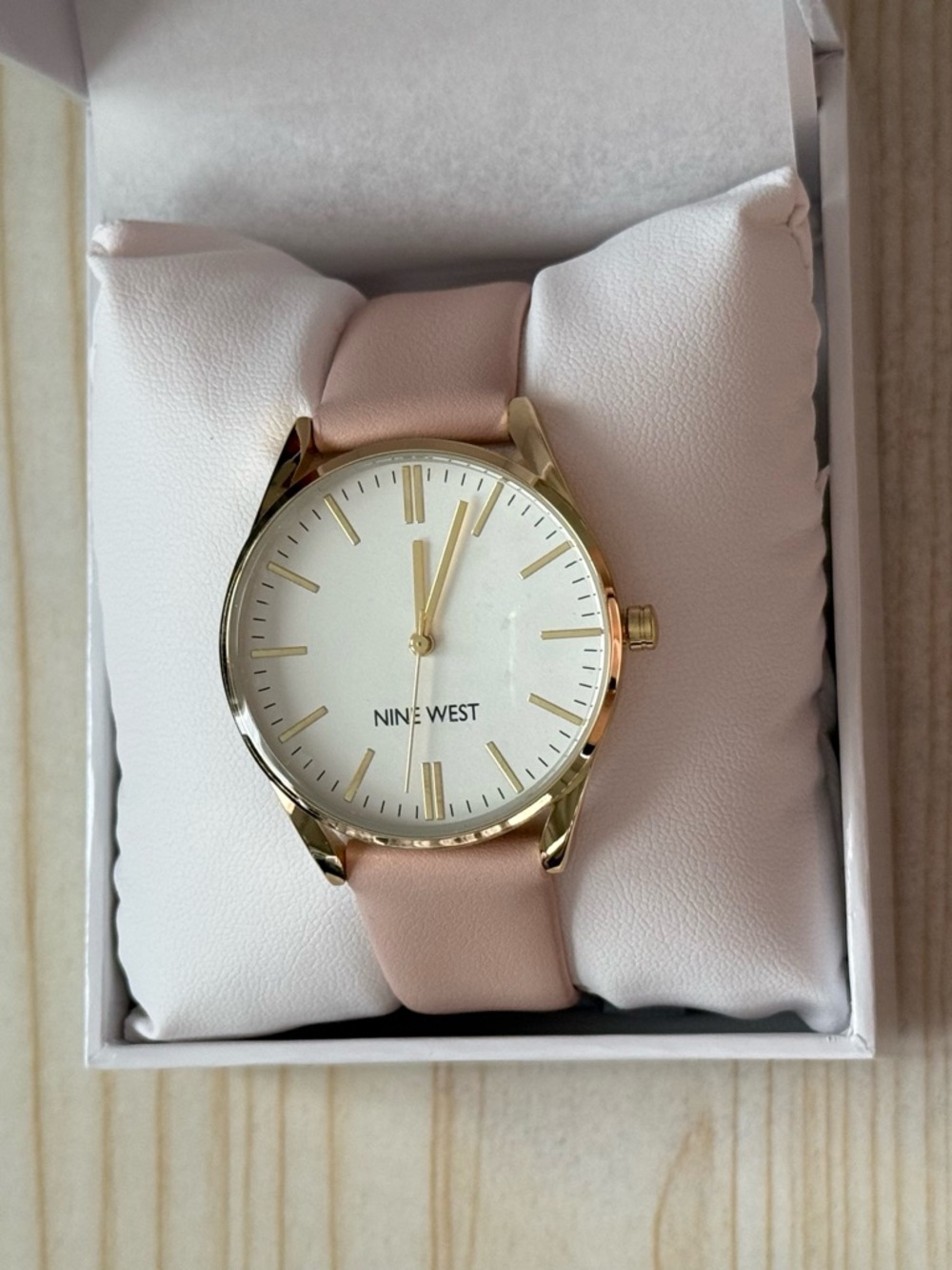 Nine West Women’s White Watch with Pink Strap  NW1994WTPK